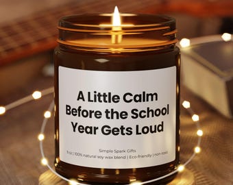 Teacher Bestie Birthday Gift idea Teacher Appreciation Gift for Teacher Wife Mom Daughter School Staff Candle Gift for Coworker T028