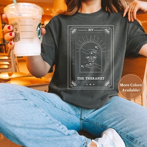 Therapist Shirt, Social Worker Shirt, Therapist Tarot Card, Witchy Therapist Gift, Therapist Gift, Mental Health Matters
