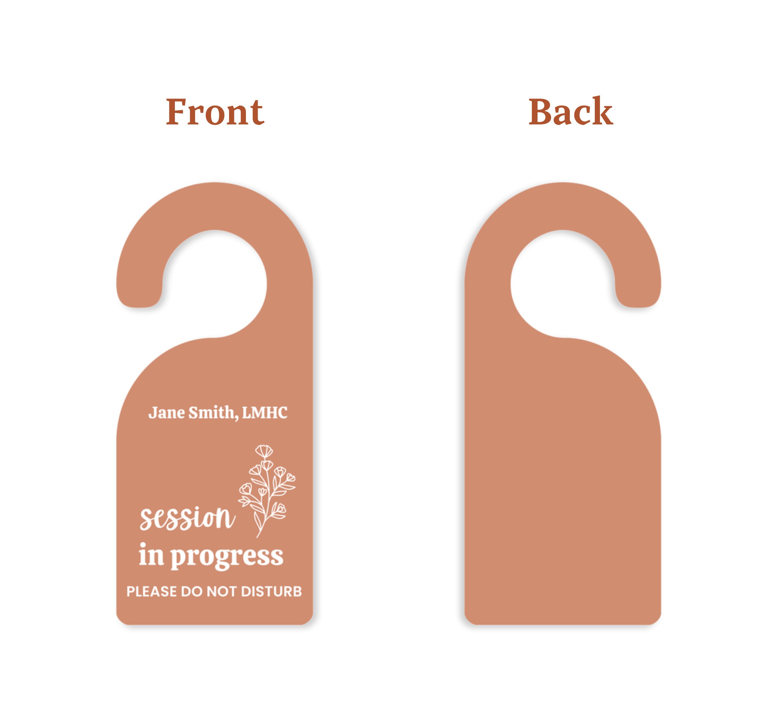 In Session Door Sign, Do Not Disturb Hanger, Therapy Office Sign, in ...