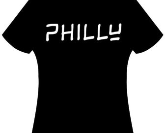 PHILLY Black/White PUFF Short Sleeve T-Shirt