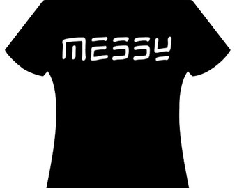 MESSY Black/White PUFF Short Sleeve T-Shirt
