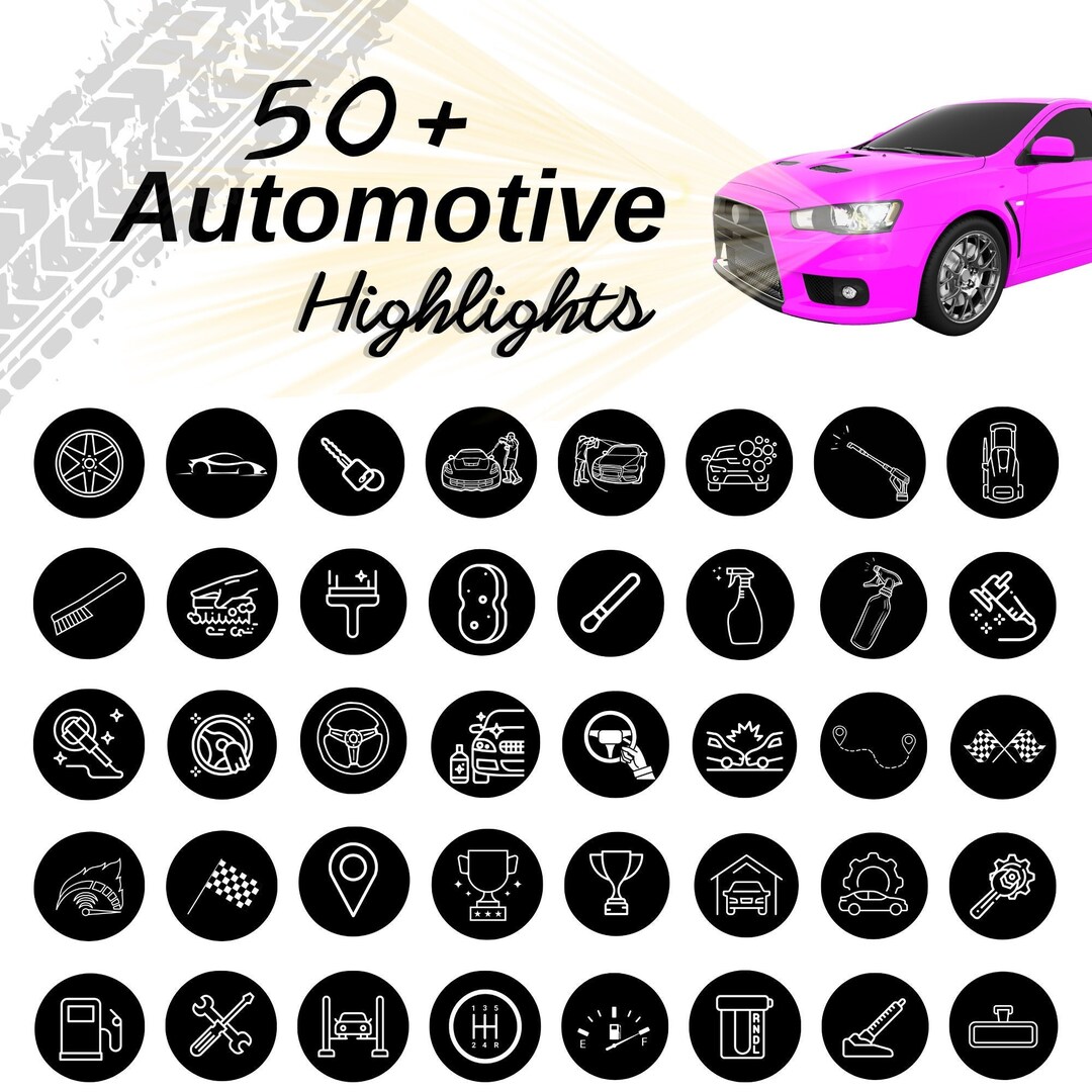 Car Instagram Highlight Covers Automotive Instagram Highlight Etsy