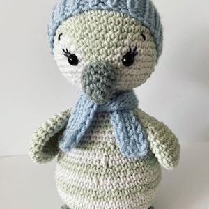 crocheted penguin christmas amigurumi newborn baby gift kids birthday baby shower crocheted stuffed animal toy crochet rattle