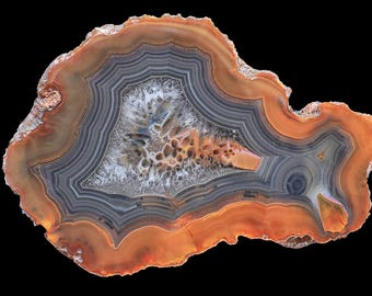 Ágata Cóndor Naranja, Gris, Blanco, Azul y una flotante