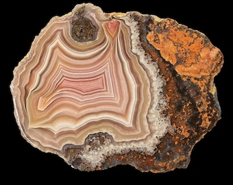 Laguna Agate Slice: Polished Red Yellow and White Mexican Stone Slab