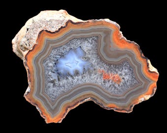 Ágata Cóndor Naranja, Gris, Blanco, Azul y una flotante