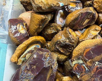 Lote de ópalos en bruto de Yowah Nut y Koroit Boulder, ¡4 libras!