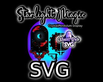 Starlight Magic Pendulum Pendant Crystal Display Shelf Layered Laser Cut File (SVG) - Glowforge Laser for 3mm 4mm 5mm