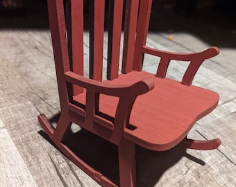 Christmas Elf Mini Rocking Chair Memorial Laser Cut File (SVG) - Glowforge, OmTech, Laser