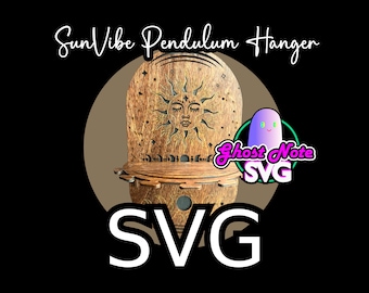 Sun Pendulum Necklace Hanger/Shelf - Layered Laser File (SVG/LIGHTBURN) - Glowforge Laser for 3mm 5mm