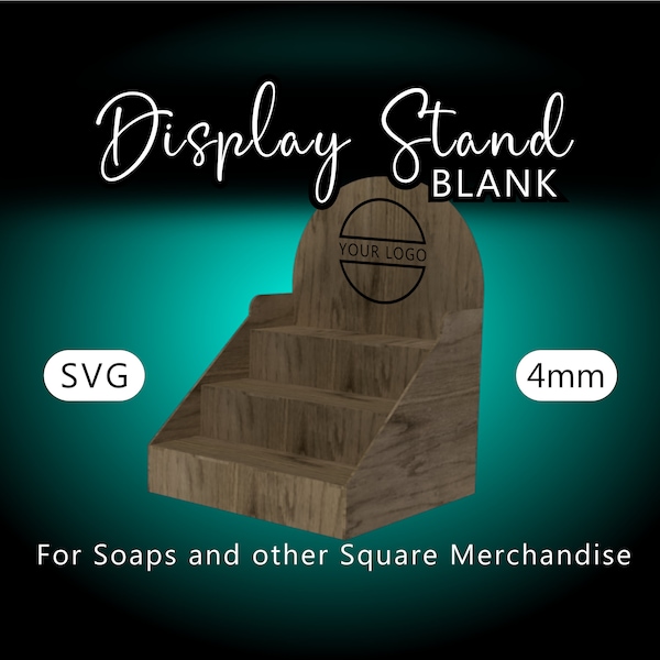 Soap Box Display Merchandise Rack Cut File  (SVG) Glowforge, OmTech, CNC, Laser 4mm