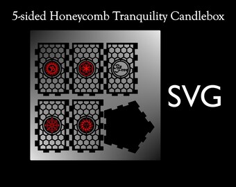 Honeycomb Candle Box Cut File SVG for Glowforge OmTech Lightburn Laser Cutting and Engraving