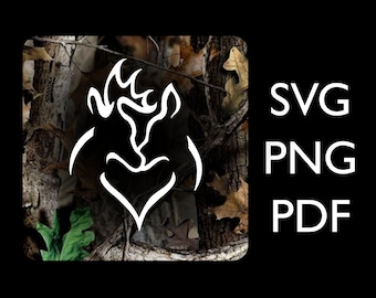 Deer Love Heart Graphic – SVG/PNG Cricut, Web Design