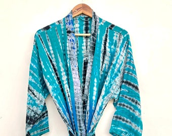 Kimono, Robe-Style Boho Kimono Cover-up, beachwear, boho, shawl, wrap, summer, bohemian, kimono Vintage, Bridal Robe, Loungewear, Cardigan