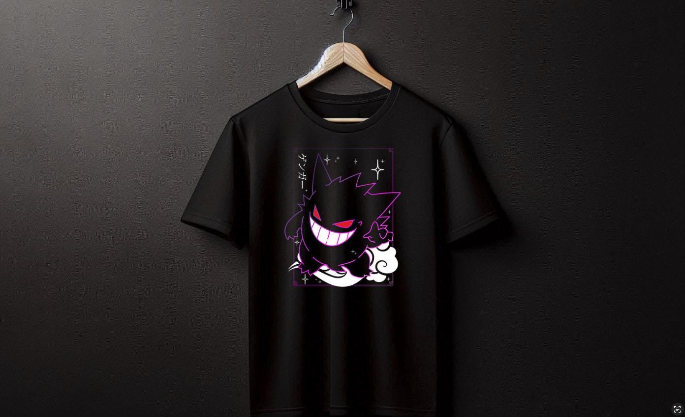 T-shirt Donna Gengar Pokémon - Maglietta Regalo Unisex In Cotone, Girocollo, Manica Corta - copertina