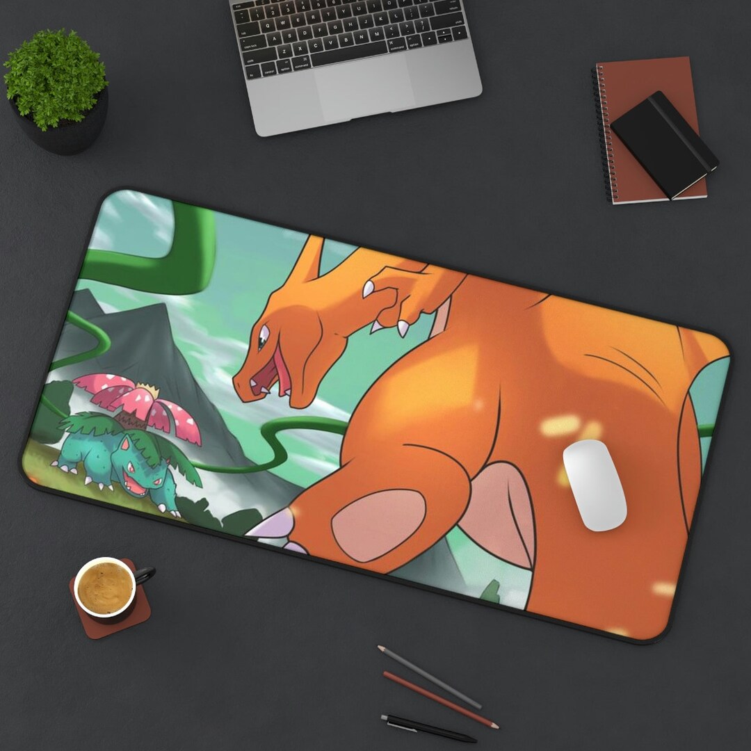 Charizard Gaming Desk Mat, Long Desk Mats, Mousepad, Christmas Birthday