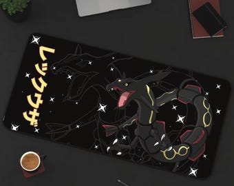Rayquaza Pattern Desk Mat! Perfect for a Gift, Present, Holiday, Birthday! Japanese Anime
