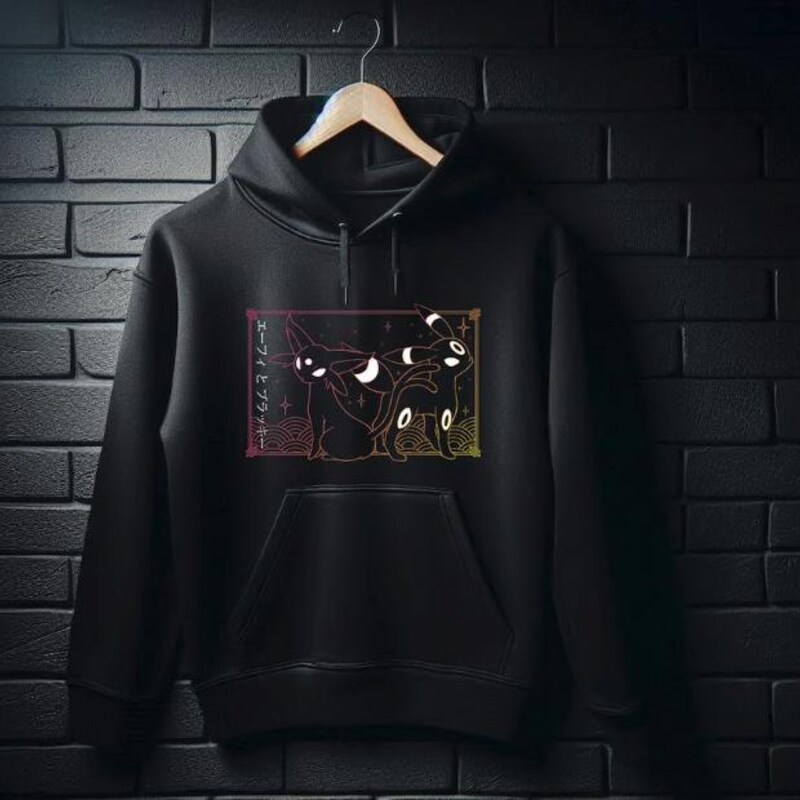 Espeon & Umbreon Black Hoodie main image 0