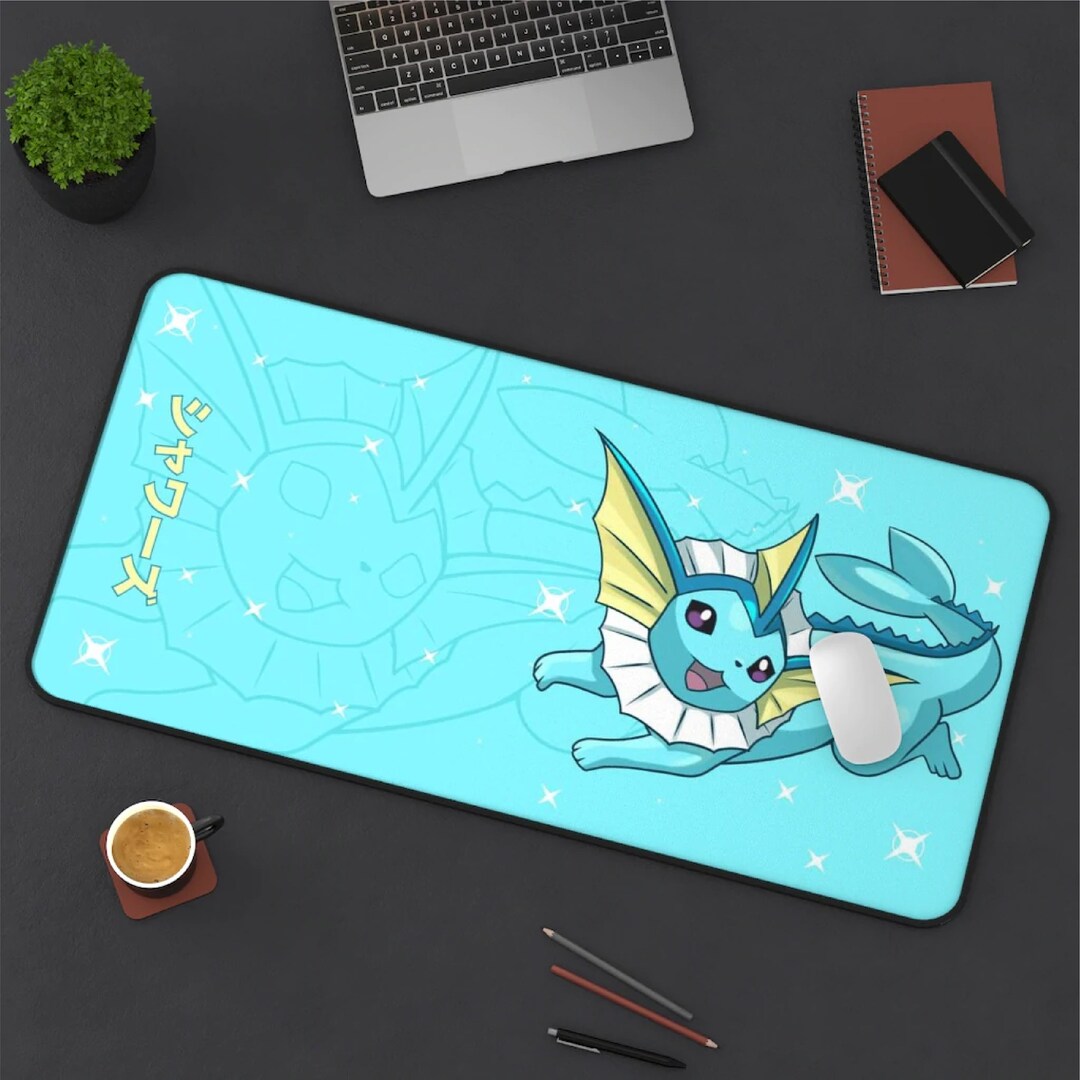 Vaporeon Gaming Desk Mat, Long Desk Mats, Mousepad, Christmas Birthday