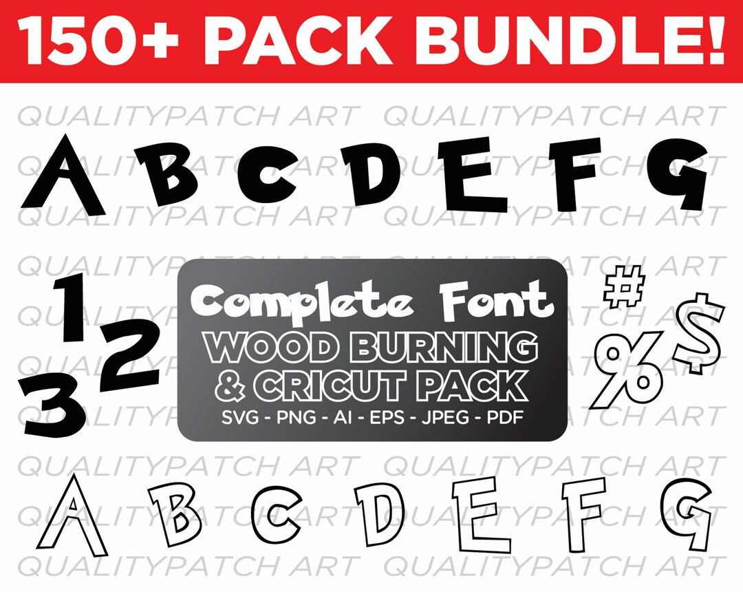 Complete Font Bundle, Font Set Svg Bundle, 150 Designs, Font Set Svg ...