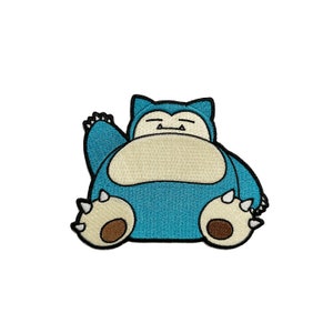 Snorlax Iron-On Character Patch! Perfect for a Gift, Present, Holiday, Birthday! Japanese Anime