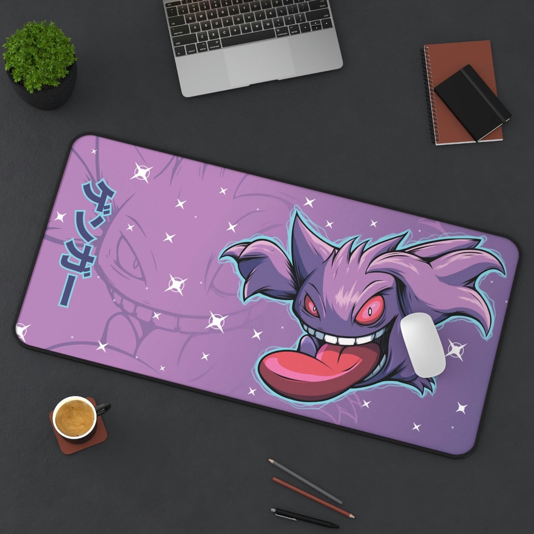 Gengar Gaming Desk Mat, Long Desk Mats, Mousepad, Christmas Birthday