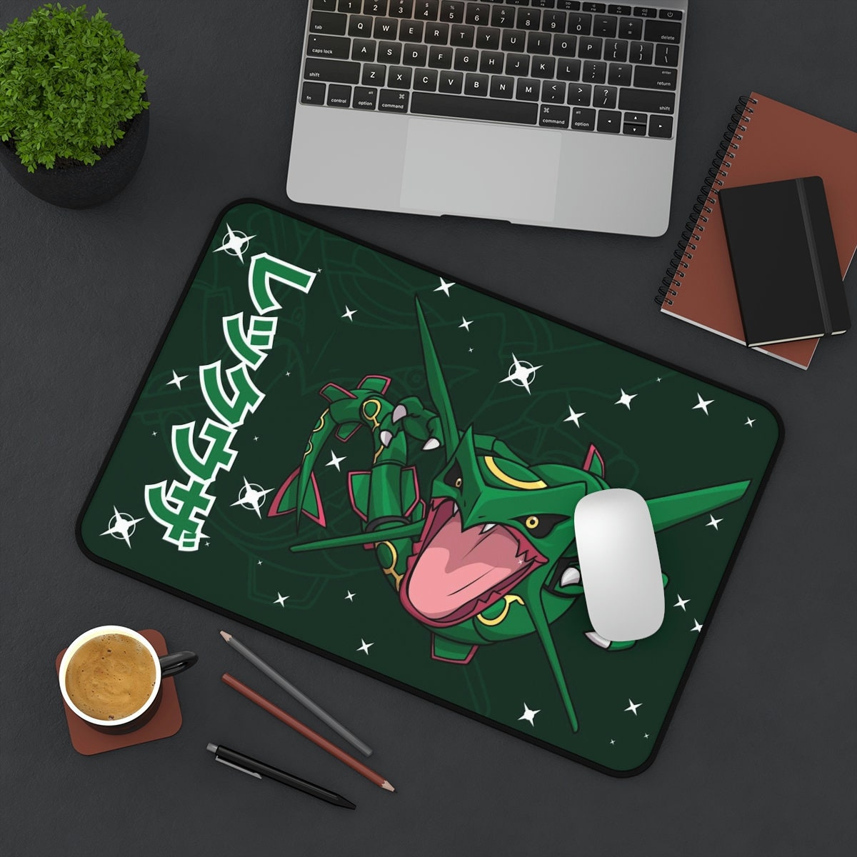 Rayquaza Gaming Desk Mat Long Desk Mats Mousepad Christmas Etsy