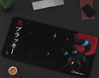 Umbreon Pattern Desk Mat! Perfect for a Gift, Present, Holiday, Birthday! Japanese Anime