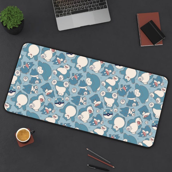 Snorlax Gaming Desk Mat, Long Desk Mats, Mousepad, Christmas Birthday Gift Idea, Anime Game Mats, Gaming Mousepad Official Size Desk Mats