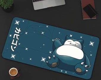 Snorlax Pattern Desk Mat! Perfect for a Gift, Present, Holiday, Birthday! Japanese Anime