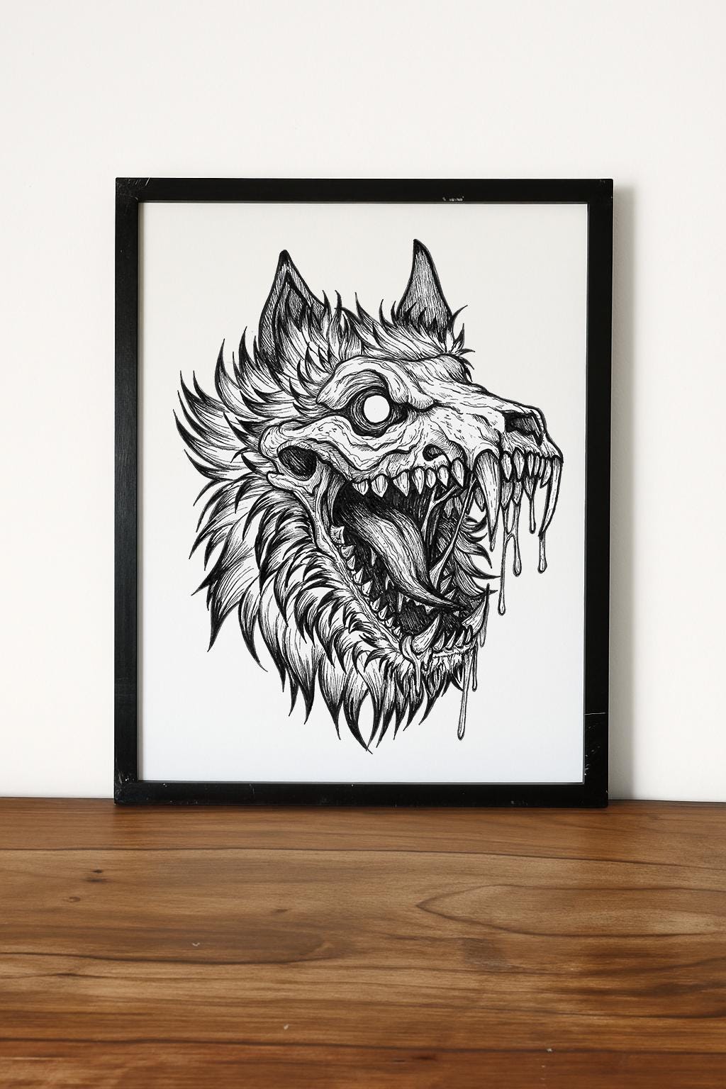 Art Print Hellhound | Gothic Dark Fantasy Wall Art - Etsy