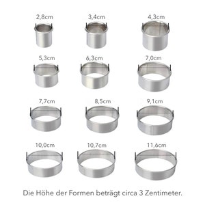 AVANA Edelstahl Ausstechformen 12 Stück Ringe Keksformen Cutter Set Speiseringe Keks Cookie Rund Plätzchen Ausstecher mit Aufbewahrungsbox Bild 4