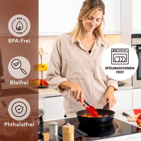 Confezione da 2 pinze per insalata in acciaio inox da 26 cm - Pinze multiuso per cucina, barbecue, buffet e insalate | Leroy Merlin