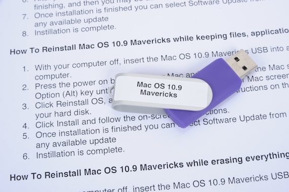Boot USB Flash Drive Mac OS X 10.9 Mavericks Operating System - Etsy
