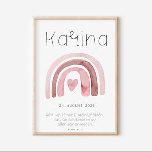 Carta de patrocinio para el arco iris del ahijado - Regalo para el bautismo de los padrinos - certificado de bautismo - carta bautismal ahijado - regalo para el ahijado