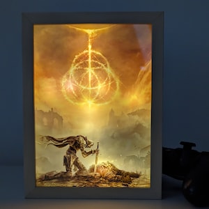Elden Ring LED-Lichtrahmen – Ideal für Videospiel- und RPG-Liebhaber – Gaming-Stimmungsbeleuchtung