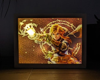 Zelda: Tears of the Kingdom Light Frame - lightbox do pokoju gier