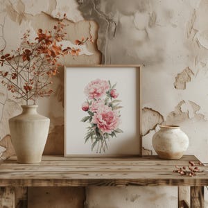 Kruissteekpatroon pdf met roze pioenrozen getelde kruissteekontwerpen bloemen borduurpatroon bloem kruissteekkunst unieke moedercadeaus