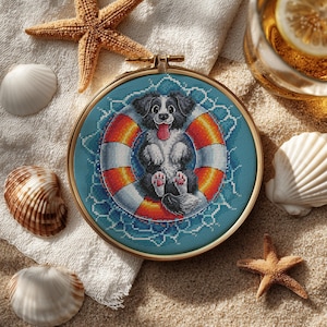 Mini Cross Stitch Pattern With Puppy, Small Embroidery Design Pattern, Nursery Cross Stitch With Dog, Simple Cross Stitch, Saga File