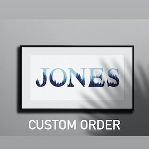 Customise Name Cross Stitch Pattern Custom Embroidery Pattern Personalized Cross Stitch Chart Custom Order Digital Download