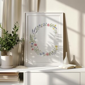 Custom Initial Cross Stitch Pdf, Floral Letter Cross Stitch Pattern, Counted Monogram Cross Stitch Chart, Pattern Keeper, Personalized Gifts image 3