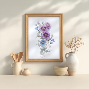 Kruissteekpatroon geboortebloem, telpatroon, Morning Glory, maand september geboortemaand bloemen kruissteekmonsters