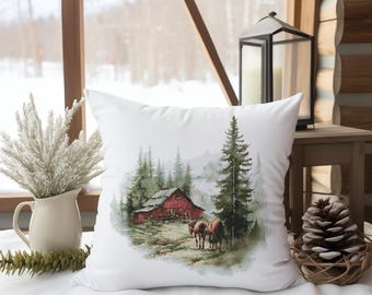 Nature Cross Stitch Pattern With Horse, Animal Cross Stitch Chart, Landscape Embroidery Pdf, CountedCross Stitch Designs, Cottagecore Decor