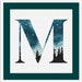 Modern Monogram M Cross Stitch Pattern Family Name Initial Embroidery ...