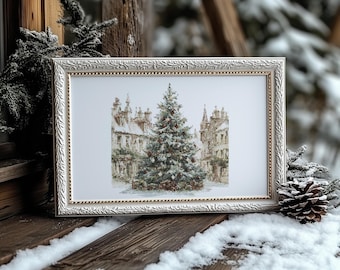 Cross Stitch Pattern With Christmas Tree, Counted Cross Stitch, Christmas Embroidery PDF, Winter Cross Stitch Chart, Holiday Home Decoration