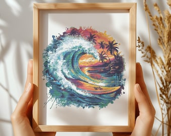 Counted Cross Stitch Pattern PDF, Ocean Cross Stitch Chart, Seascape Cross Stitch Pdf, Beach Cross Stitch Art, Embroidery Designs, DIY Gifts