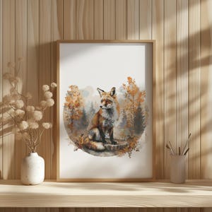 Rode vos kruissteekpatroon bos dieren kruissteekontwerpen natuur kruissteektabel geteld herfst borduurpatroon