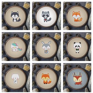 Kreuzstichmuster, kleines Kreuzstichmuster, einfache Kreuzstichmuster, Baby Tiere Stickmuster, Kinderzimmer Kreuzstich Designs
