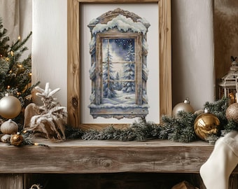 Christmas Cross Stitch Pattern With Winter Forest Christmas Embroidery Design Counted Modern Cross Stitch Designs Holiday Cross Stitch Chart