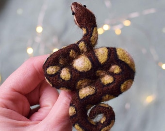 Felt Tutorial Felt Snake Pattern Wool Needlefelting Snake Brooch Video Tutorial Felted Animal Video Lesson Do It Yourself Felt Toy Pattern